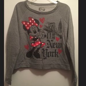 Disney Minnie Mouse New York gray sweatshirt top Disney top Disney sweater